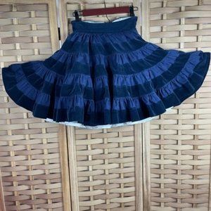 Puffy Blue Striped Lolita Skirt